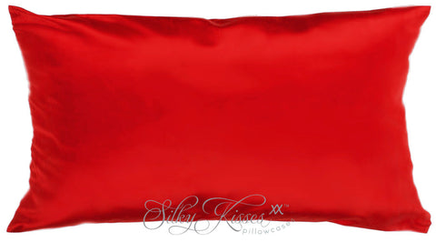 Red Mulberry Silk Pillow Case